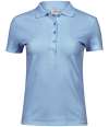 T145 145 Tee Jays Ladies Luxury Stretch Polo Shirt Light Blue colour image